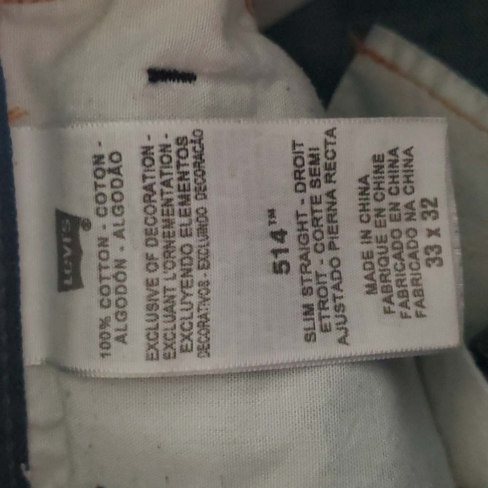 Levi's Men's Limited Edition 514 Slim Straight Leg Jeans W33 L32 - Picture 5 of 5